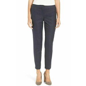 Emerson Rose Womens Blue Knit Twill Woven Ankle Slim Pants Trousers Size 6